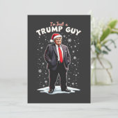 Ik ben gewoon een Trump-man, chill vent, kerstman  Feestdagenkaart (Staand voorkant)