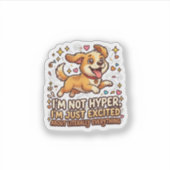 Ik ben gewoon enthousiast over alles | Gif voor ho Sticker (Voorkant)