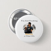 Ik ben gewoon gek... Classic Ronde Button 5,7 Cm (Voorkant /achterkant)