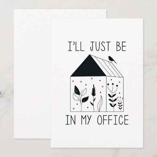 Ik ben gewoon in mijn Kantoor Bedankkaart (Voorkant / Achterkant)