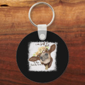 Ik ben gewoon meisje dat van Koeien houdt die Shir Sleutelhanger (Voorkant)