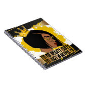 Ik ben gewoon mooi me melanine poppin zwarte vrouw notitieboek (Rechterzijde)