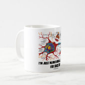 Ik ben gewoon neurologisch bekabeld voor succes koffiemok (Voorkant links)