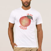 IK BEN GEWOON PEACHY, PEACH GRAPHIC MANNEN T-SHIRT (Voorkant)