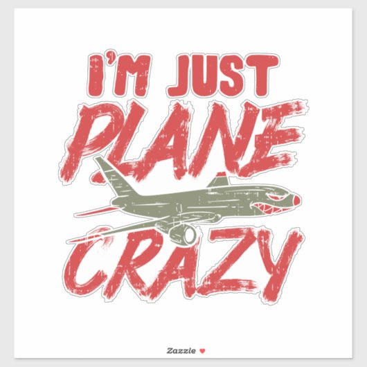 Ik ben gewoon Plane Airplane Fly Vliegtuig Gift Sticker (Vel)