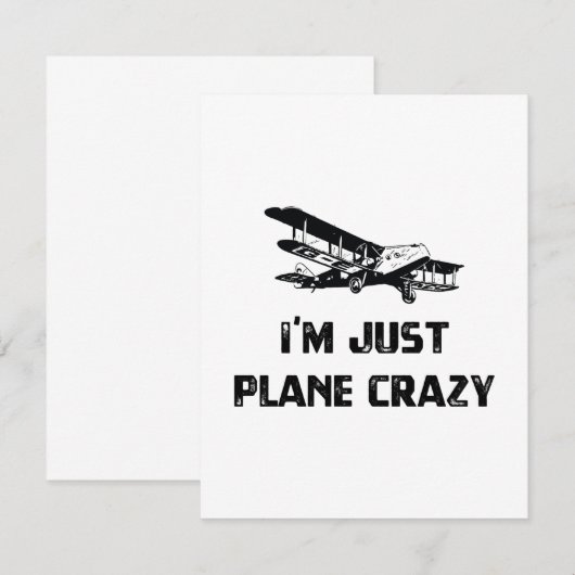 Ik ben gewoon Plane Crazy (Voorkant / Achterkant)