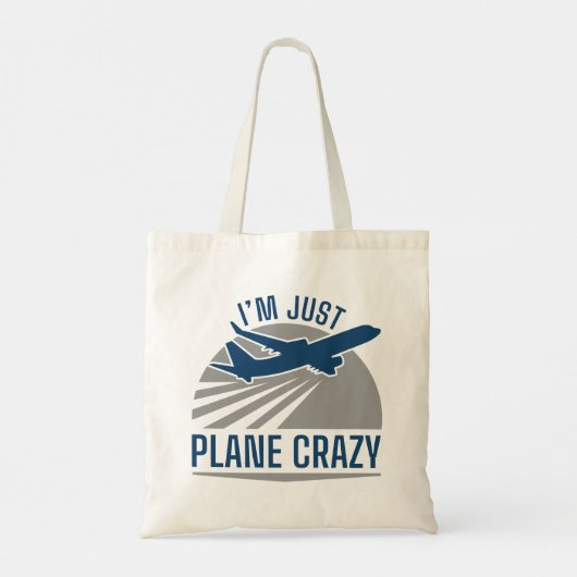Ik ben gewoon Plane Crazy Tote Bag (Achterkant)