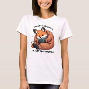 Ik ben gewoon pro-trui - Gezellige antisociale Fox T-shirt