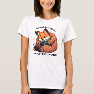Ik ben gewoon pro-trui - Gezellige antisociale Fox T-shirt
