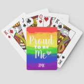 Ik ben gewoon Rainbow Monogram-kaarten Pokerkaarten (Achterkant)