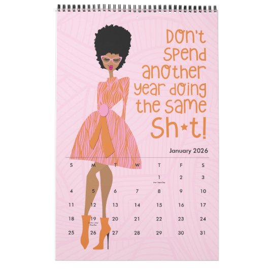 Ik ben gewoon Sayin 2023 11 x 17 inch kalender (Jan 2026)