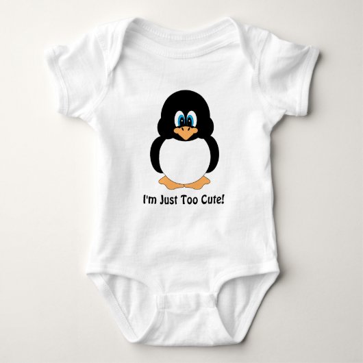 Ik ben gewoon te Cute Penguin Romper (Voorkant)