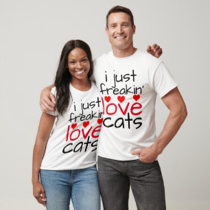 ik ben gewoon verliefd op katten t-shirts