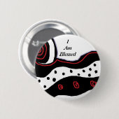 Ik ben gezegend - Badge Ronde Button 5,7 Cm (Voorkant /achterkant)