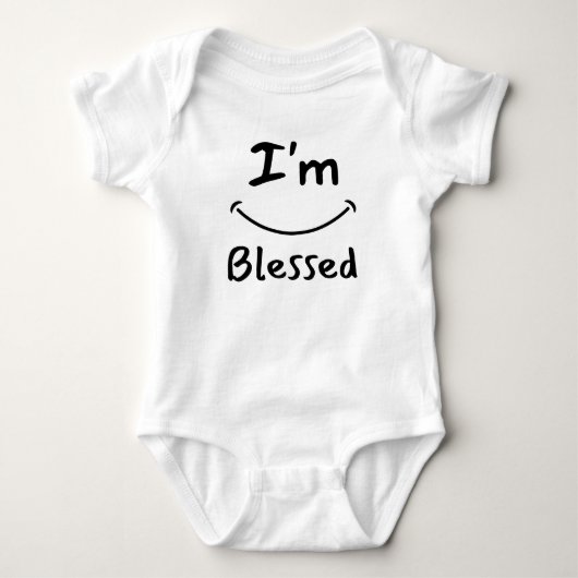 Ik ben gezegend Bijbelse glimlach Unisex Romper (Voorkant)