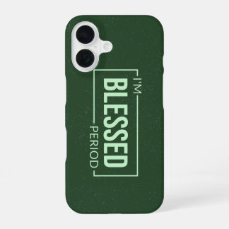 Ik ben gezegend. Punt. Geloofsminimalist iPhone 16 Hoesje