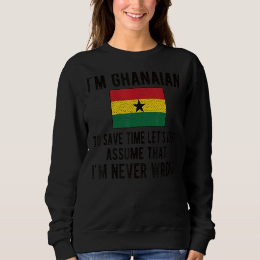 Ik ben Ghanese vlag Ghanese roots Trui (Voorkant)