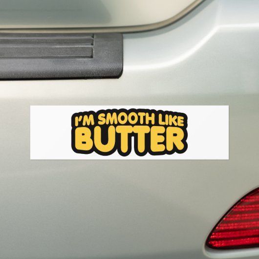 Ik ben glad als Butter Bumpersticker (Op auto)