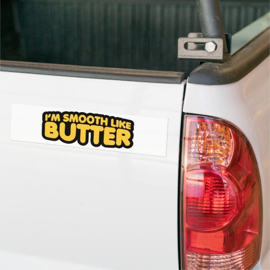 Ik ben glad als Butter Bumpersticker (Op Truck)