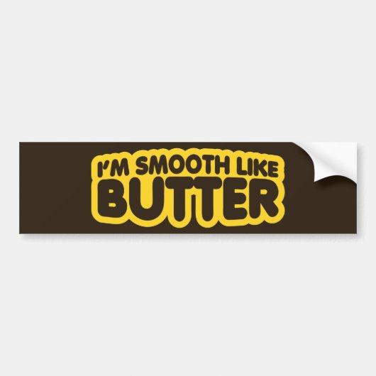 Ik ben glad als Butter Bumpersticker (Voorkant)