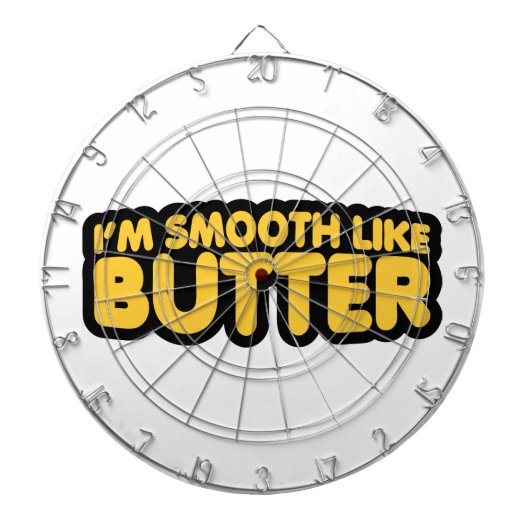 Ik ben glad als Butter Dartbord (Voorkant)