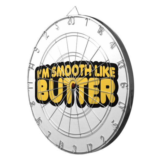 Ik ben glad als Butter Dartbord (Voorkant Rechts)