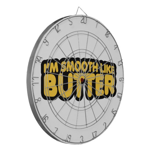 Ik ben glad als Butter Dartbord (Voorkant Links)