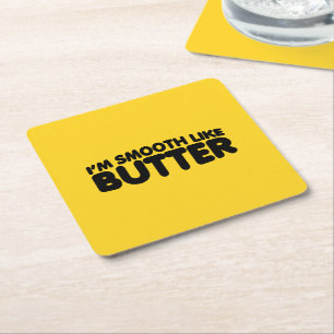 Ik ben glad als Butter Kartonnen Onderzetters