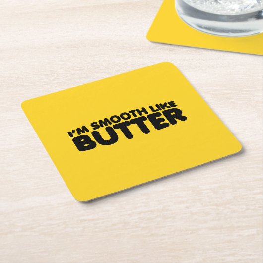 Ik ben glad als Butter Kartonnen Onderzetters (Schuin)