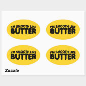 Ik ben glad als Butter Ovale Sticker (Vel)