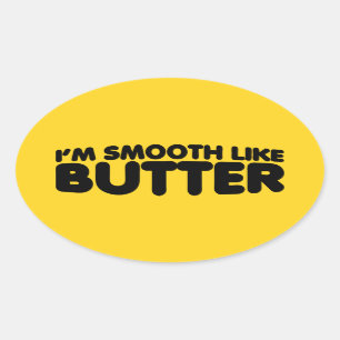 Ik ben glad als Butter Ovale Sticker