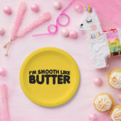 Ik ben glad als Butter Papieren Bordje (Feest)