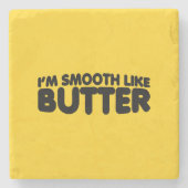Ik ben glad als Butter Stenen Onderzetter (Voorkant)