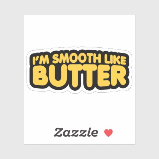 Ik ben glad als Butter Sticker (Vel)