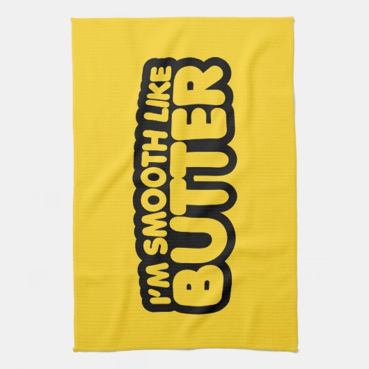 Ik ben glad als Butter Theedoek (Verticaal)