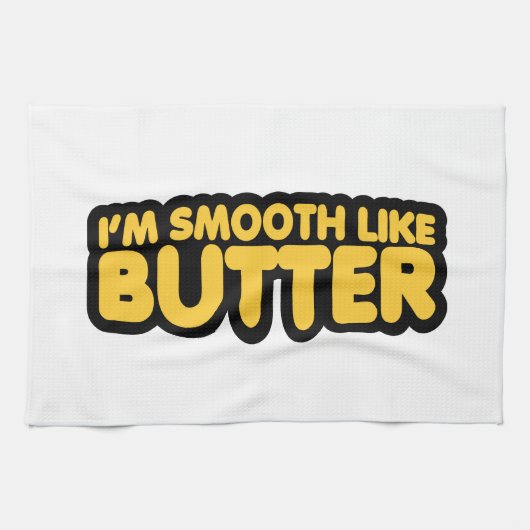 Ik ben glad als Butter Theedoek (Horizontaal)