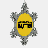 Ik ben glad als Butter Tin Sneeuwvlok Ornament (Links)