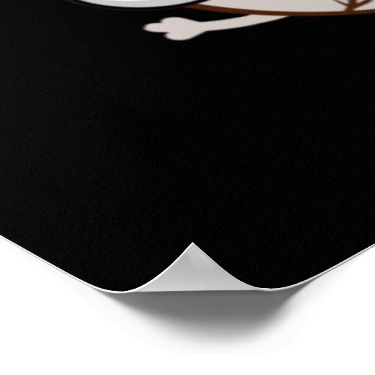 Ik ben Glovin It Funny Baseball Pun Dark BG Poster (Hoek)