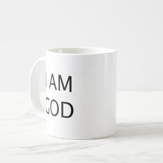 IK BEN GOD-Mok Koffiemok (Voorkant links)