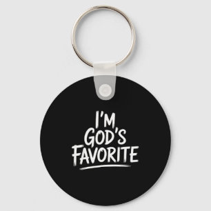 Ik ben Gods favoriete christelijke religieuze kerk Sleutelhanger