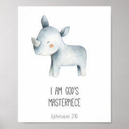 Ik ben Gods Masterstuk Bijbel Verse Kinder Decor Poster