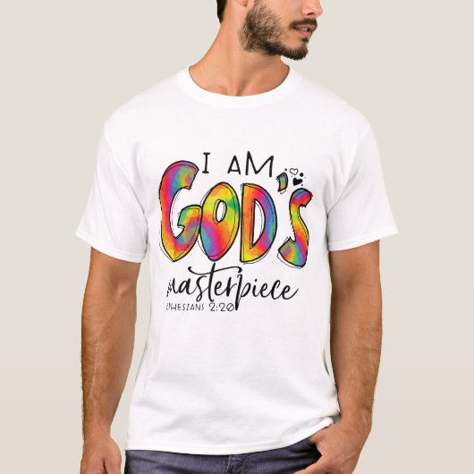 Ik ben Gods meesterwerk Efeziërs 220 Bijbelvers CH T-shirt (Voorkant)