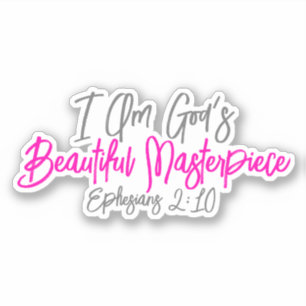 Ik ben God's prachtige Masterstuk Christelijk Sticker
