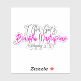Ik ben God's prachtige Masterstuk Christelijk Sticker