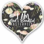 Ik ben Gods prachtige Masterstuk Christelijke Stic Sticker (Voorkant)