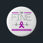 Ik ben goed eetstoornissen krijger ronde button 5,7 cm<br><div class="desc">Ik ben goed eetstoornissen Warrior Ondersteuning Eten Stoornissen Bewustzijn Geschenken</div>