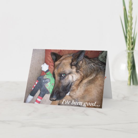 Ik ben goed geweest feestdagen kaart (Voorkant)