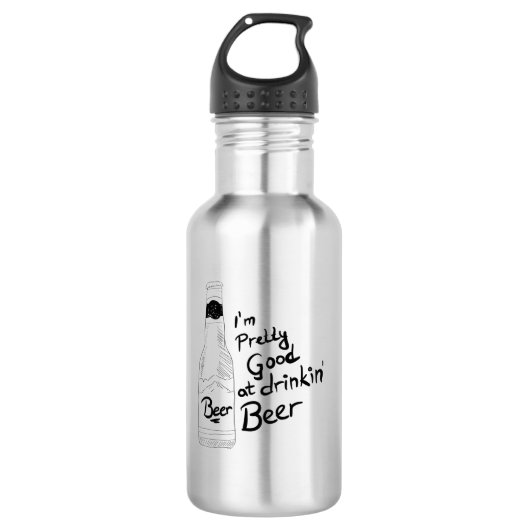 Ik ben goed in het drinken van bier waterfles (Voorkant)