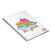Ik ben goed, Kawaii Cartoon Regenboogtaart Notitieboek (Rechterzijde)