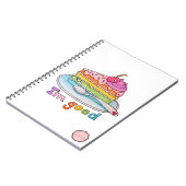 Ik ben goed, Kawaii Cartoon Regenboogtaart Notitieboek (Linkerzijde)
